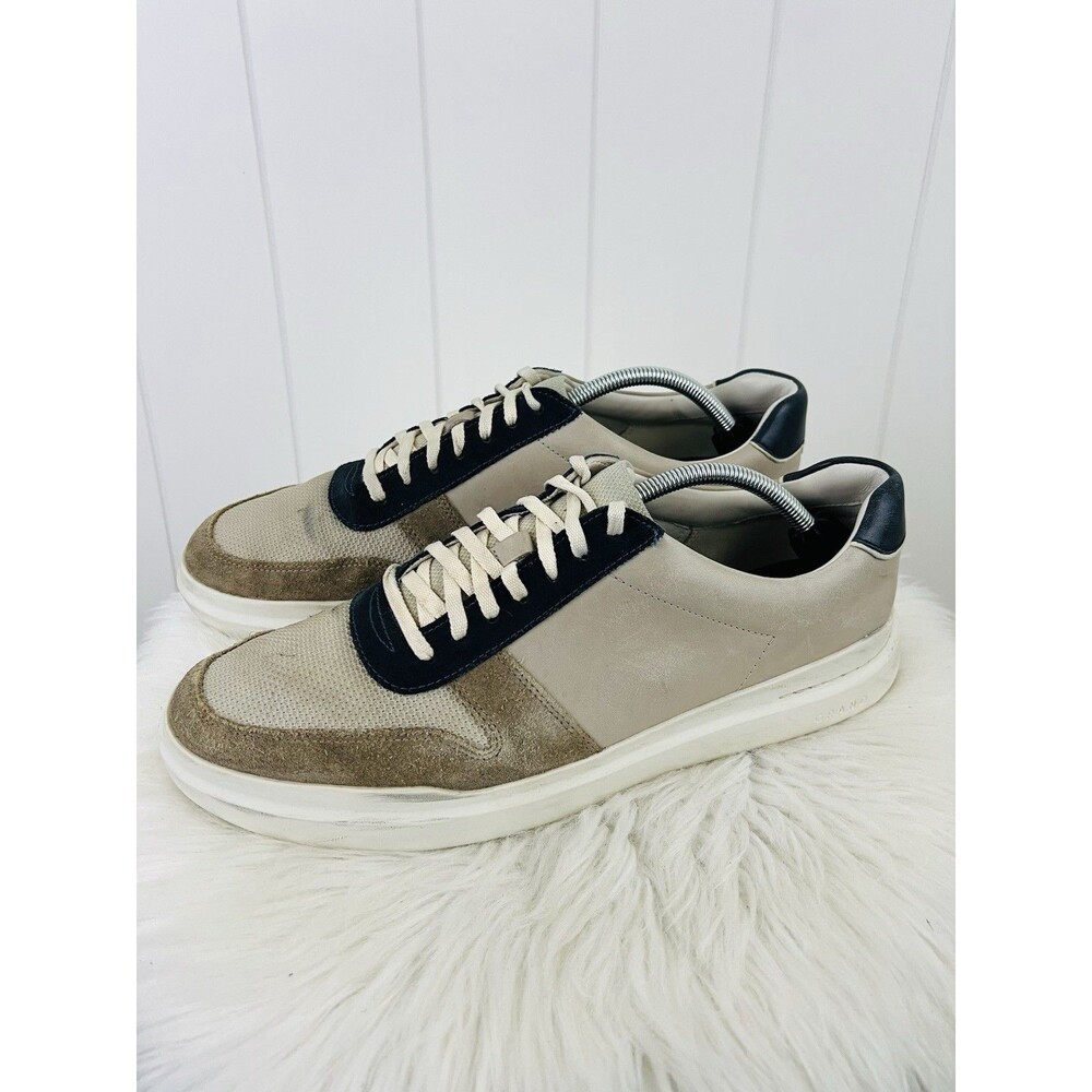 Cole Haan GrandPro Rally Court Gray Tan Suede Leather Sneakers Retro Mens 12M